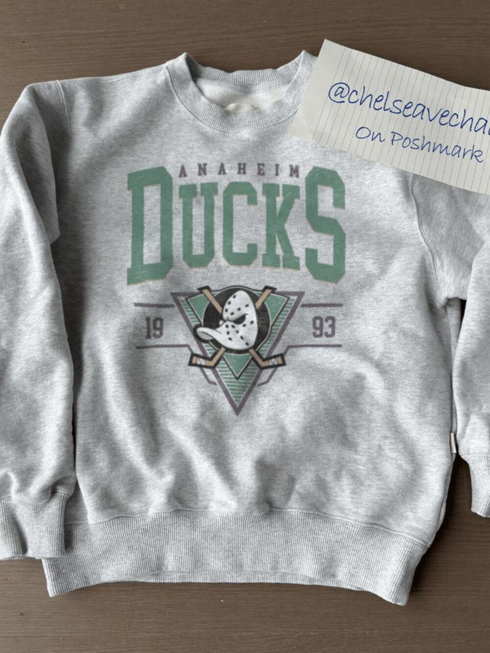 Vintage Anaheim Mighty Ducks Crewneck Sweatshirt, NHL Mighty Ducks Hockey Shirt